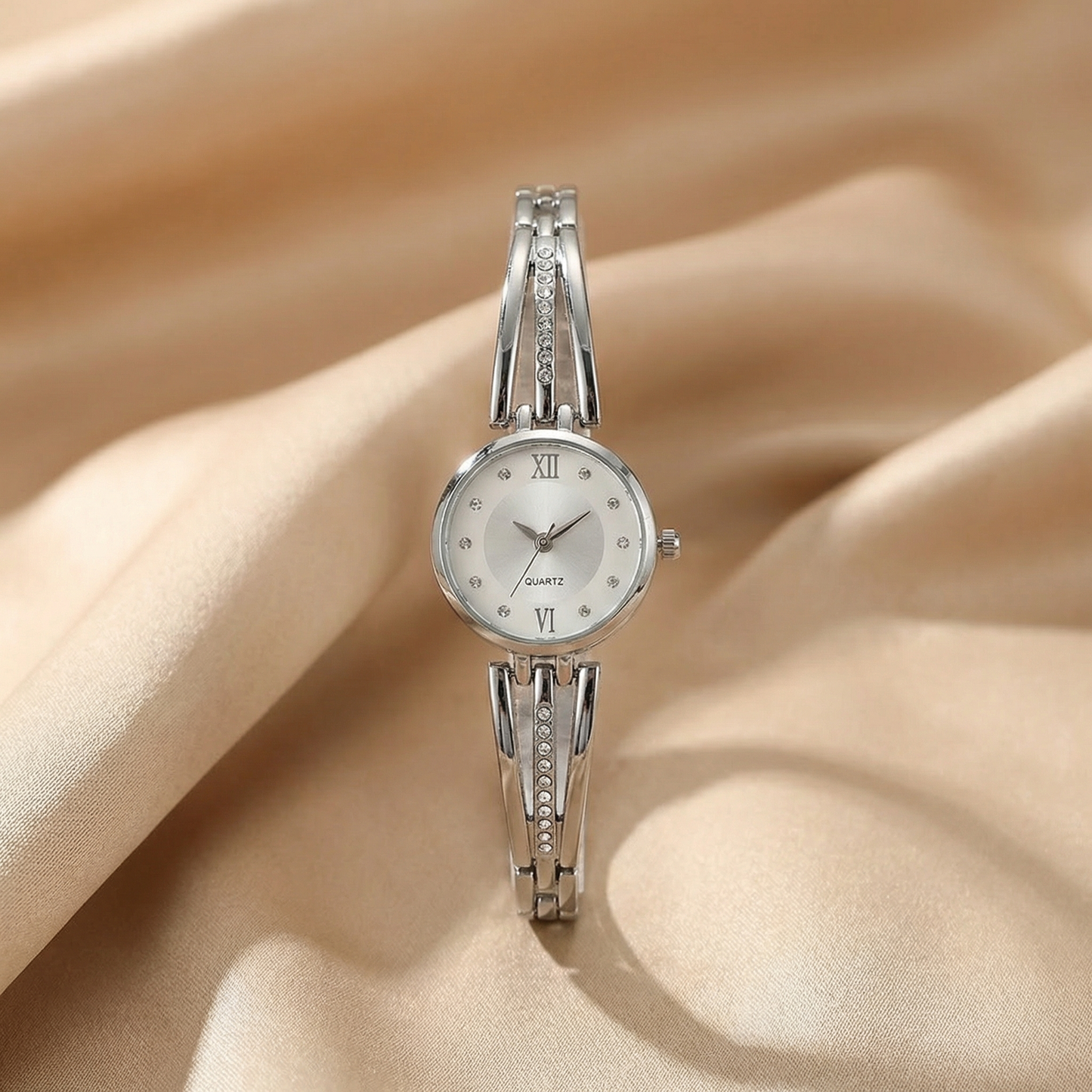 Refined Slim Bracelet Watch in Rose Gold, Gold & Silver | Minimal Stainless Steel Quartz Timepiece for Everyday Wear