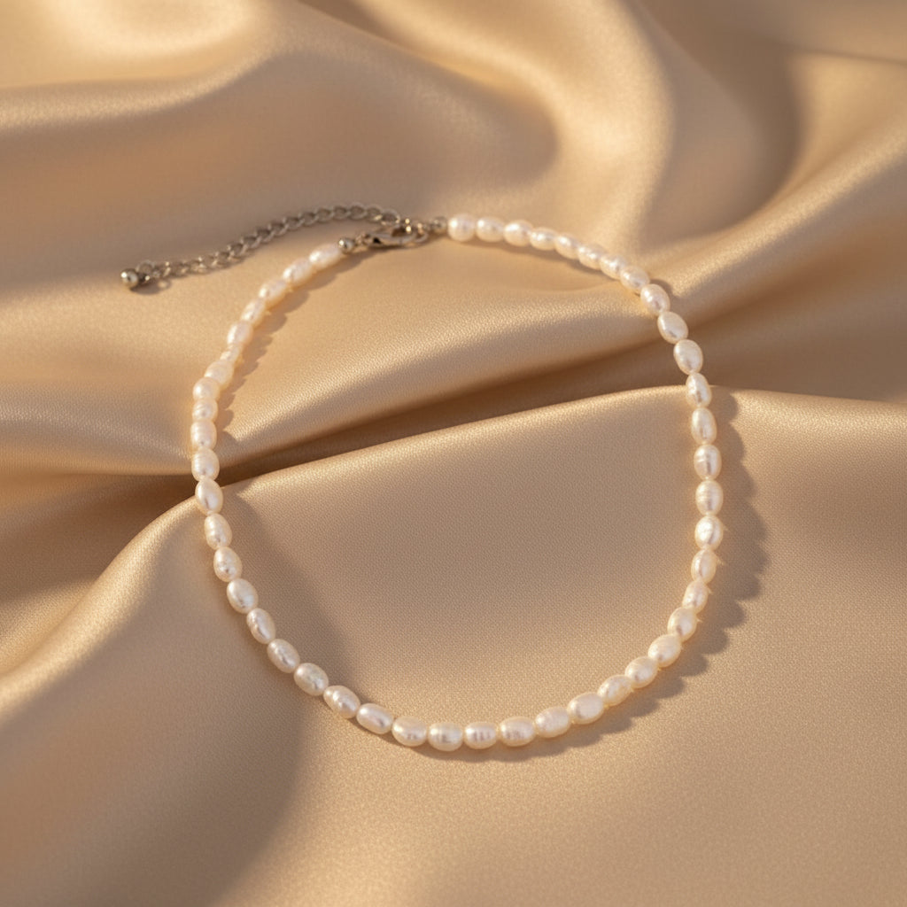Freshwater Pearl Choker Necklace | Delicate Beaded Jewellery | Everyday Elegance