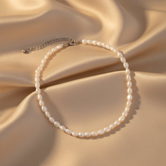 Freshwater Pearl Choker Necklace | Delicate Beaded Jewellery | Everyday Elegance