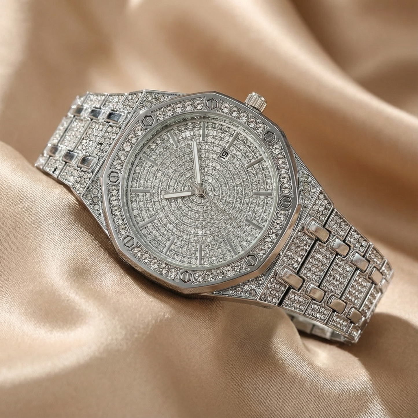 Stainless Steel Watch | Refined Marble-Inspired Dial Design | Women's Timeless Accessory