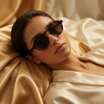 Retro Round Tortoiseshell Sunglasses | Classic Acetate Frame for Effortless Everyday Style