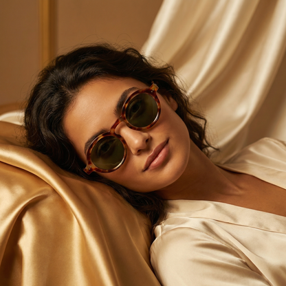 Retro Round Tortoiseshell Sunglasses | Classic Acetate Frame for Effortless Everyday Style