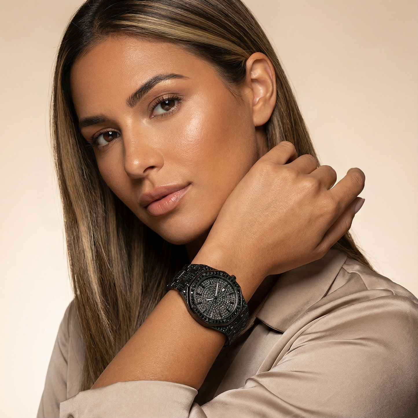 Stainless Steel Watch | Refined Marble-Inspired Dial Design | Women's Timeless Accessory