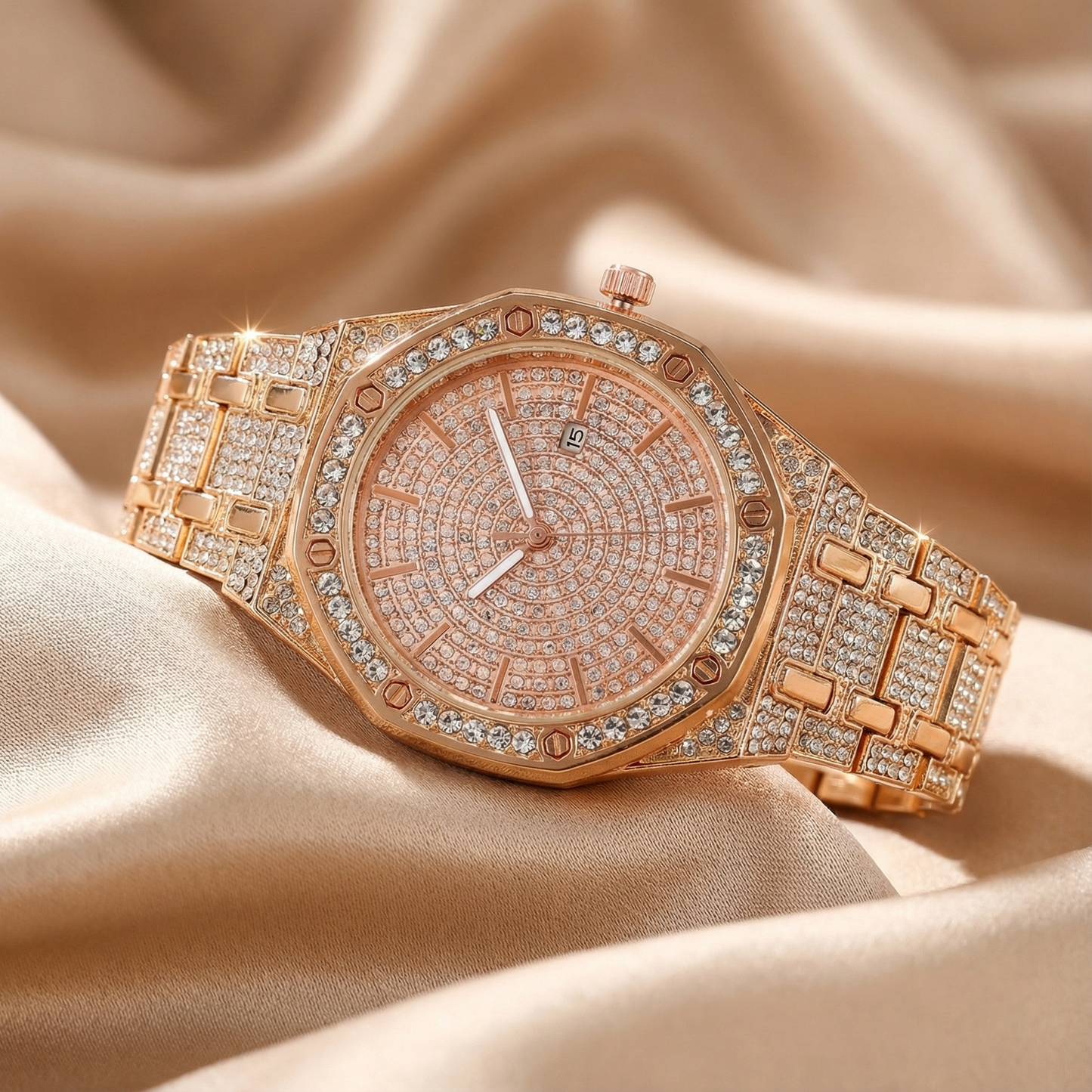 Stainless Steel Watch | Refined Marble-Inspired Dial Design | Women's Timeless Accessory