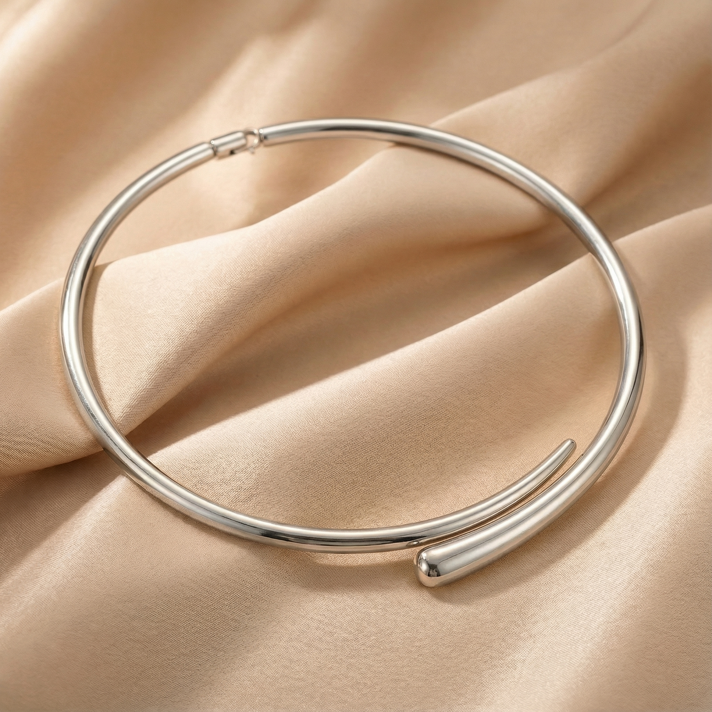Minimal Open Collar Necklace | Stainless Steel | Gold & Silver Finish | Modern Statement Jewellery