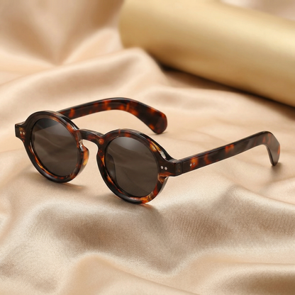 Retro Round Tortoiseshell Sunglasses | Classic Acetate Frame for Effortless Everyday Style